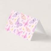 ピンクパープルバタフライベビーシャワーテーブル番号 (裏面)