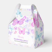 ピンクパープルバタフライ誕生日オファーボックス フェイバーボックス (裏面サイド)