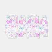 ピンクパープルバタフライ誕生日オファーボックス フェイバーボックス (折り畳みなし)