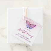 ピンクパープルバタフライ1st誕生日ありがとう フェイバータグ (インサイチュ)