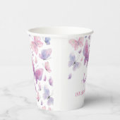 ピンクパープルバタフライ 紙コップ (右)