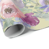 ピンクパープルバラガーデン ラッピングペーパー (ロールコーナー)