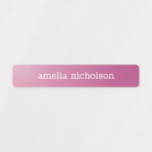 ピンクパープルパステルグラデーショングラディエント防水 ラベル (デザイン1)