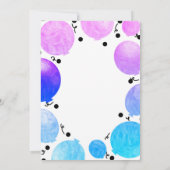 ピンクパープルパステルバルーンバースデーパーティー 招待状 (裏面)