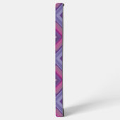 ピンクパープルパッションダイヤモンドパターンクリスクロス SAMSUNG GALAXYケース (左側面)