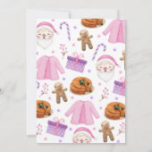 ピンクパープルパンケーキ&パジャマ誕生日 招待状 (裏面)