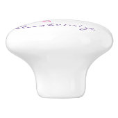 ピンクパープルヒトデサンダーコーブ セラミックノブ (側面)