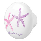 ピンクパープルヒトデサンダーコーブ セラミックノブ (右)