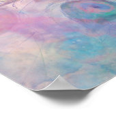 ピンクパープルピーコックの背景へようこそ ポスター (角)