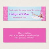 ピンクパープルファンタジー童話結婚式の引き出物ラベル (正面&裏面)