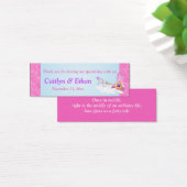 ピンクパープルファンタジー童話結婚式の引き出物ラベル (デスク)