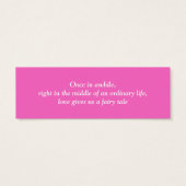 ピンクパープルファンタジー童話結婚式の引き出物ラベル (裏面)