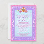 ピンクパープルファンタジー童話結婚式招待状 招待状 (裏面)