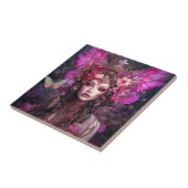 ピンクパープルフェアリークイーンファンタジーアート タイル (側面)