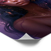 ピンクパープルフェアリークイーンファンタジーアート ポスター (角)