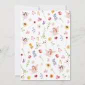 ピンクパープルフェアリーファースト誕生日 招待状 (裏面)