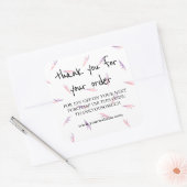 ピンクパープルフェザリーブラッシュご注文ありがとうございます スクエアシール (封筒)