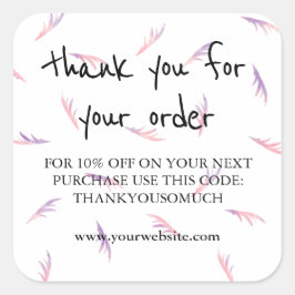 ピンクパープルフェザリーブラッシュご注文ありがとうございます スクエアシール