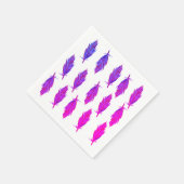 ピンクパープルフェザーナプキン スタンダードカクテルナプキン (角)