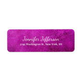 ピンクパープルフェミニン手書きクリエイティブプレーン ラベル (正面)