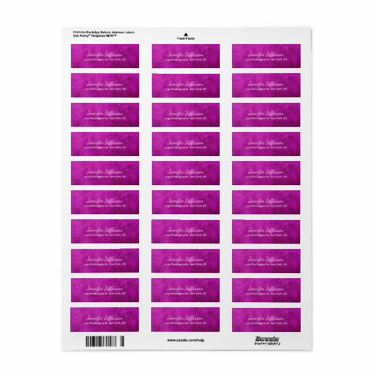 ピンクパープルフェミニン手書きクリエイティブプレーン ラベル (フルシート)