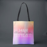 ピンクパープルフォイル美容師用品 トートバッグ<br><div class="desc">金ゴールド、ピンクと紫パステルグラデーションレインボーフォイル美容師美しいは、はさみ、シャンプーまたは他のサロン用品のためのバッグを供給。業務の連絡名称や職業を変更して、あらゆる種類の業務に使用することができる。追加の連絡一致する項目については、デザイナーに問い合わせてください。</div>