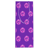 ピンクパープルフラミンゴ熱帯島 ワインギフトバッグ (裏面)