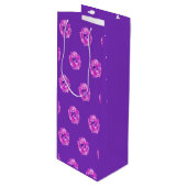 ピンクパープルフラミンゴ熱帯島 ワインギフトバッグ (正面アングル)