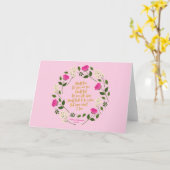 ピンクパープルフローラウィリアムシェイクスピア カード (黄色い花)