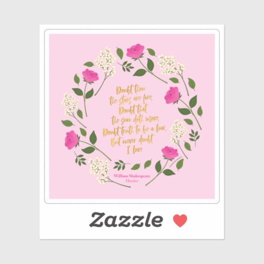 ピンクパープルフローラウィリアムシェイクスピア シール (シート)