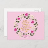 ピンクパープルフローラウィリアムシェイクスピア ポストカード (正面/裏面)