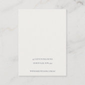 ピンクパープルフローラスクリプトネックレスバンドホルダー 名刺 (裏面)