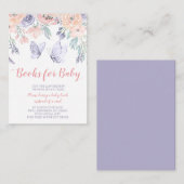 ピンクパープルフローラバタフライベビーブックリクエスト エンクロージャーカード (正面/裏面)