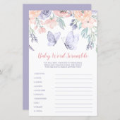 ピンクパープルフローラバタフライワードスクランブルゲーム (正面/裏面)