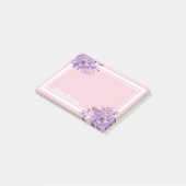 ピンクパープルフローラモノグラム ポストイット (アングル)