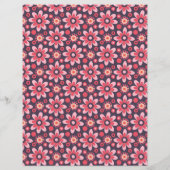 ピンクパープルフローラ両面スクラップブック紙 (裏面)