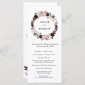 ピンクパープルフローラ結婚リース式 プログラム (正面/裏面)
