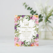 ピンクパープルフローラ葉グリーン21歳 カード (スタンド正面)