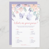 ピンクパープルフローラ蝶あなたの財布の何 (正面/裏面)