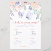 ピンクパープルフローラ蝶あなたの財布の何 (正面)