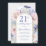 ピンクパープルフローラ金ゴールドアーチ21st誕生日パーティー 招待状<br><div class="desc">招待状スタイルで21歳の誕生日パーティーのゲストをフローラアーチモダンフラットカードの招待で金ゴールドのグリッターにピンクと紫の水の色の花のフレームを含むフェイク。スクリプト内のすべてのパーティー詳細でパーソナライズエレガントする。Susan Coffeyによる設計。</div>