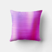 ピンクパープルブラシ仕上げ金属モノグラム名イニシャル クッション (裏面)