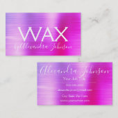 ピンクパープルブラシ仕上げ金属美しいワックス 名刺 (正面/裏面)