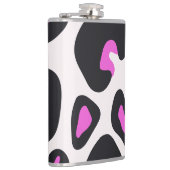 ピンクパープルブラックヒョウアニマルプリント フラスク (右)
