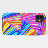 ピンクパープルブルーイエローグラフィックパターン Case-Mate iPhoneケース (裏面(横))