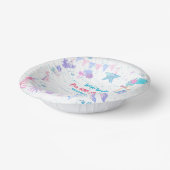 ピンクパープルブルーガールズマーメイド1st誕生日パーティー ペーパーボウル (傾斜あり)