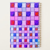 ピンクパープルブルーギンガムハートプランナー プランナー手帳 (裏面)