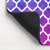 ピンクパープルブルーグラデーションモロッコラティス マウスパッド (コーナー)