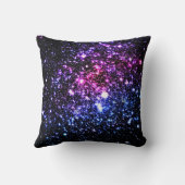 ピンクパープルブルースターズ銀河系枕 クッション (裏面)