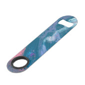 ピンクパープルブルーステンレス鋼ボトルオープナー スピード栓抜き (正面アングル)